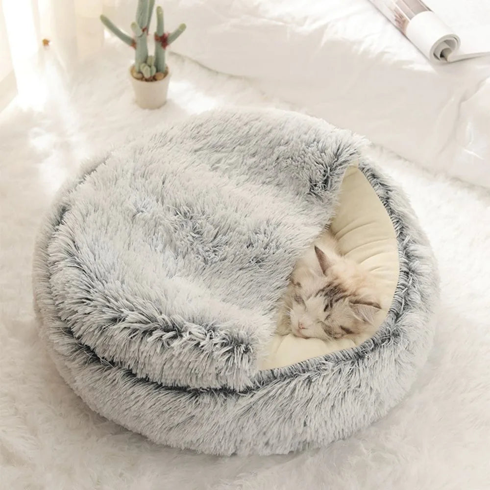 MeowTrend™ Enclosed Plush Pet Bed