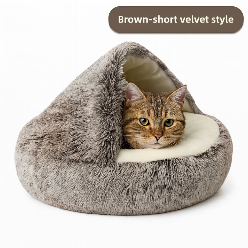 MeowTrend™ Enclosed Plush Pet Bed