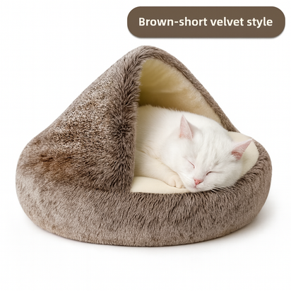 MeowTrend™ Enclosed Plush Pet Bed